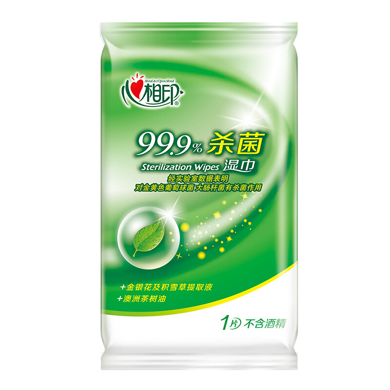 民用-心相印 XCA001茶语单片装湿巾10片 - 心相印