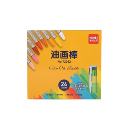 得力(deli)72052油画棒(混)(24色/盒)