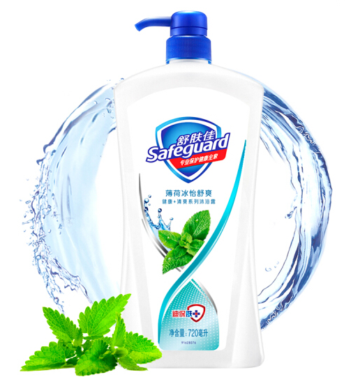 舒肤佳(Safeguard)薄荷冰怡舒爽沐浴露 720ml