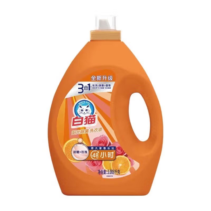 白猫 3kg阳光除菌(甜橙)洗衣液 - 白猫