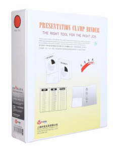 富得快(Fudek)HY303(白)A4 PVC包胶面白色硬皮3孔文件夹3寸