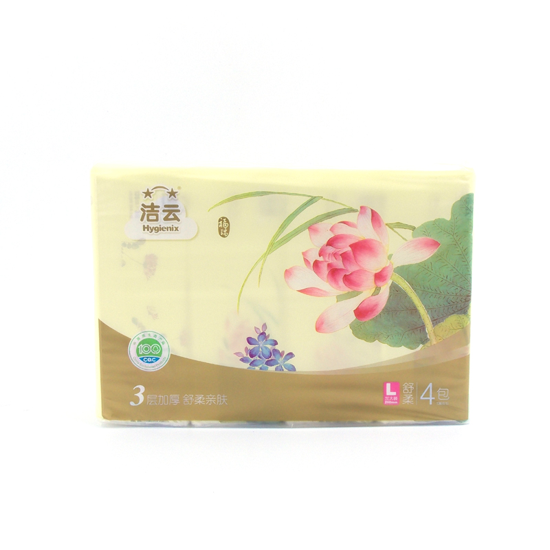 民用-洁云(Hygienix)16251603福瑞国色3层塑包面纸-136抽(大幅) - 洁云(Hygienix)