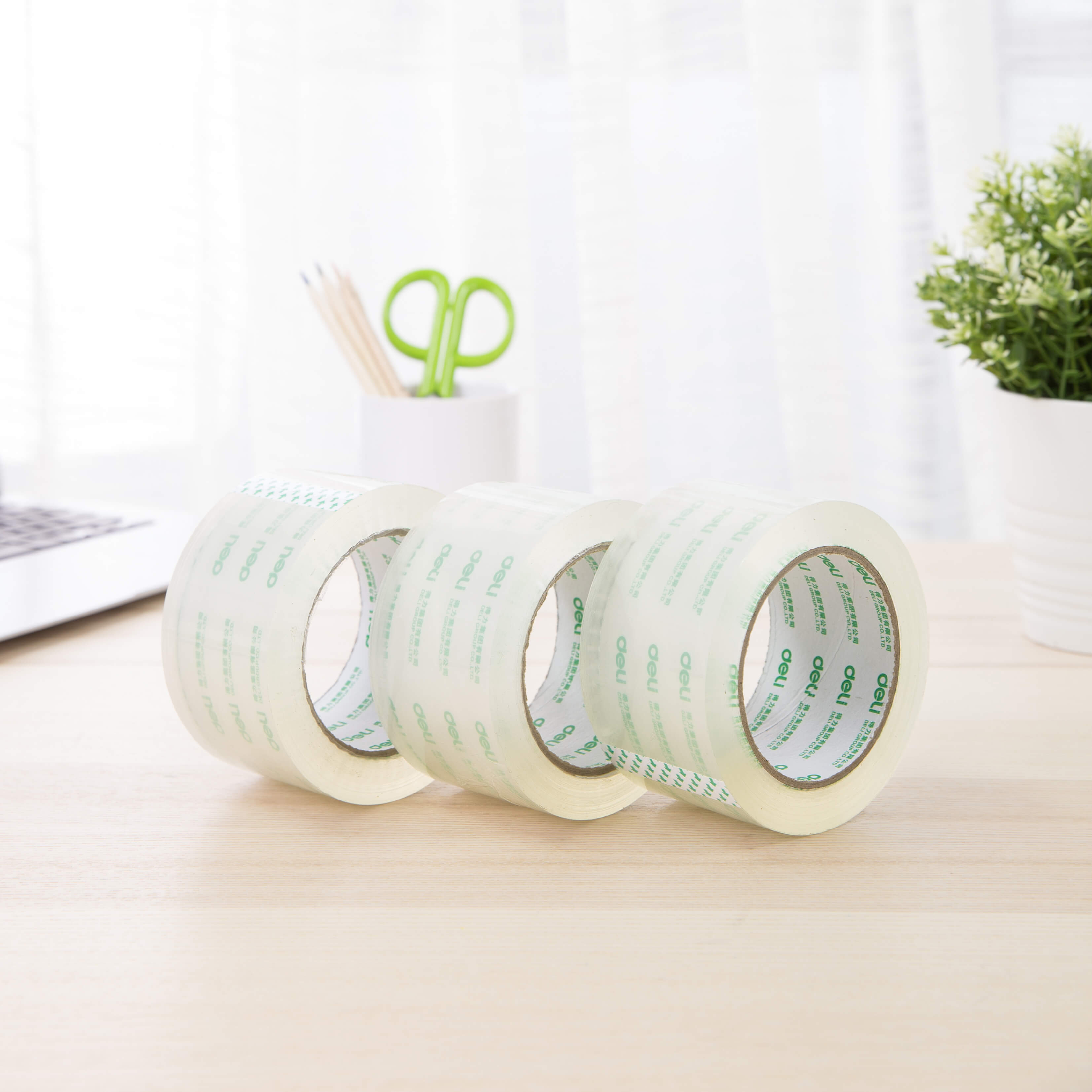 得力(deli)30184普透封箱胶带45mm*150y*45um(6卷/筒)