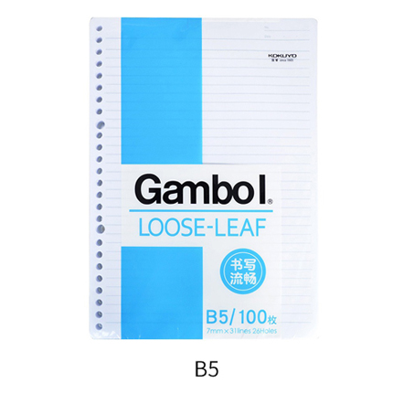 渡边(Gambol)LL0101N26孔活页纸B5 100页