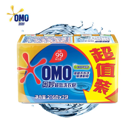 奥妙(OMO)洗衣皂超效(2块)206g