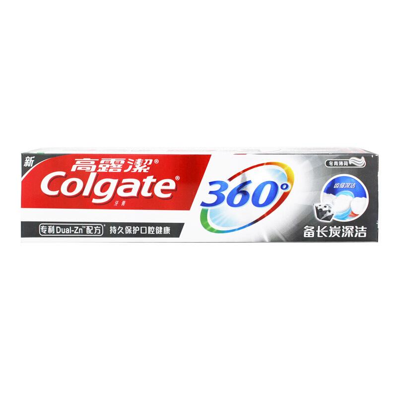 高露洁(Colgate)360备长炭深洁牙膏 冬青薄荷香型 90g