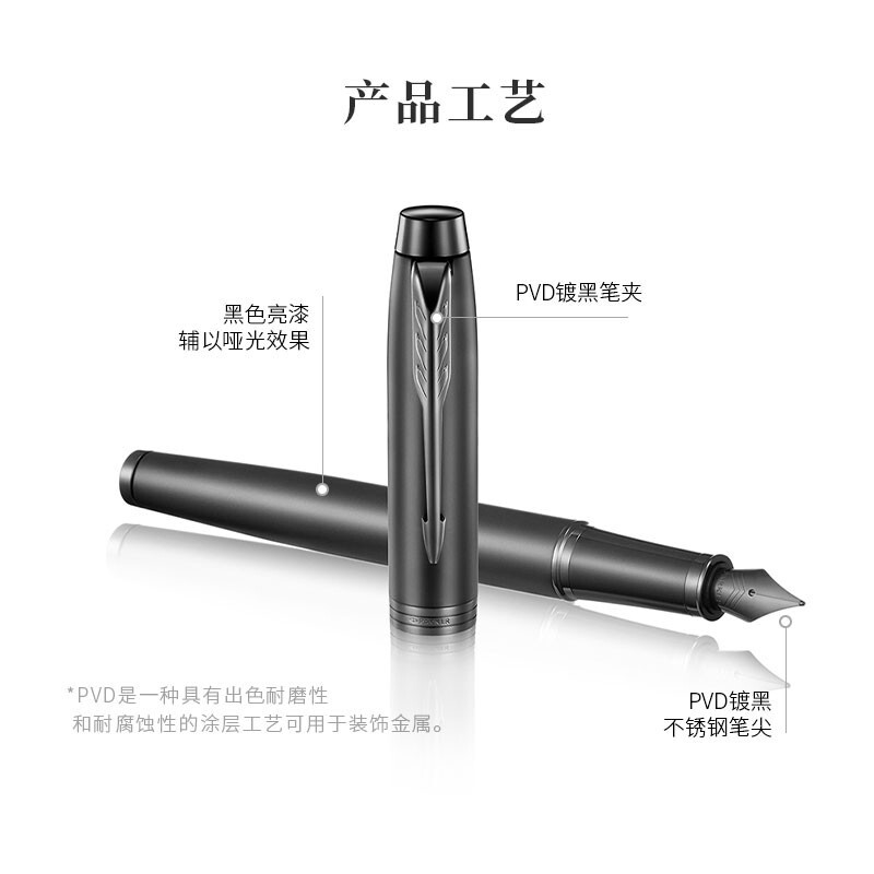 派克(PARKER)麒麟礼盒(IM理性黑黑夹墨水笔)