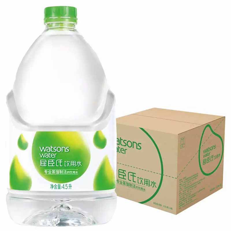 屈臣氏(Watsons)4.5L饮用水4.5L*4桶(蒸馏制法) - 屈臣氏(Watsons)