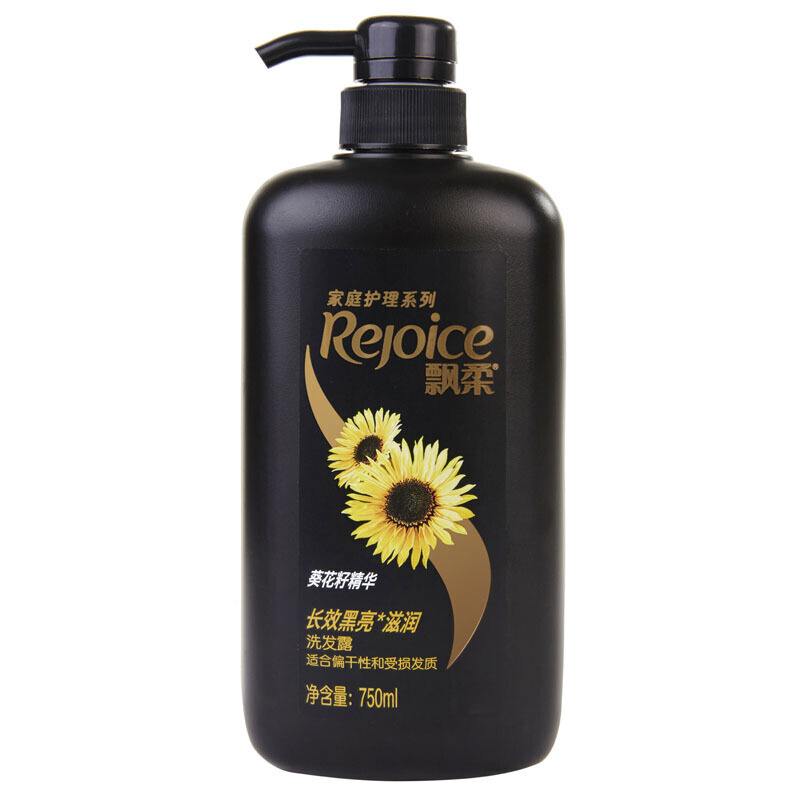 飘柔(Rejoice)家庭护理长效黑亮滋润洗发露 750ml