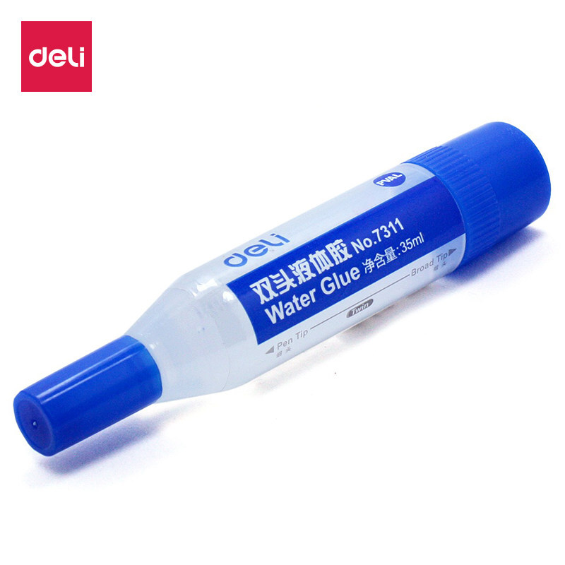 得力(deli)7311(黄色)双头液体胶