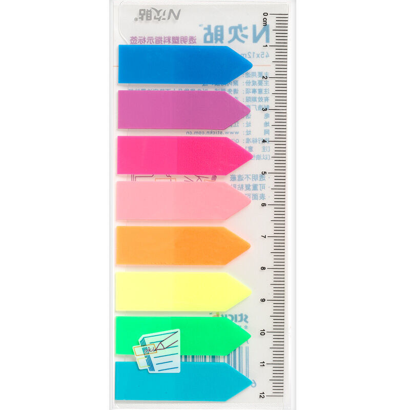 N次贴(STICKN)34022(荧光8色)透明塑料指示标签