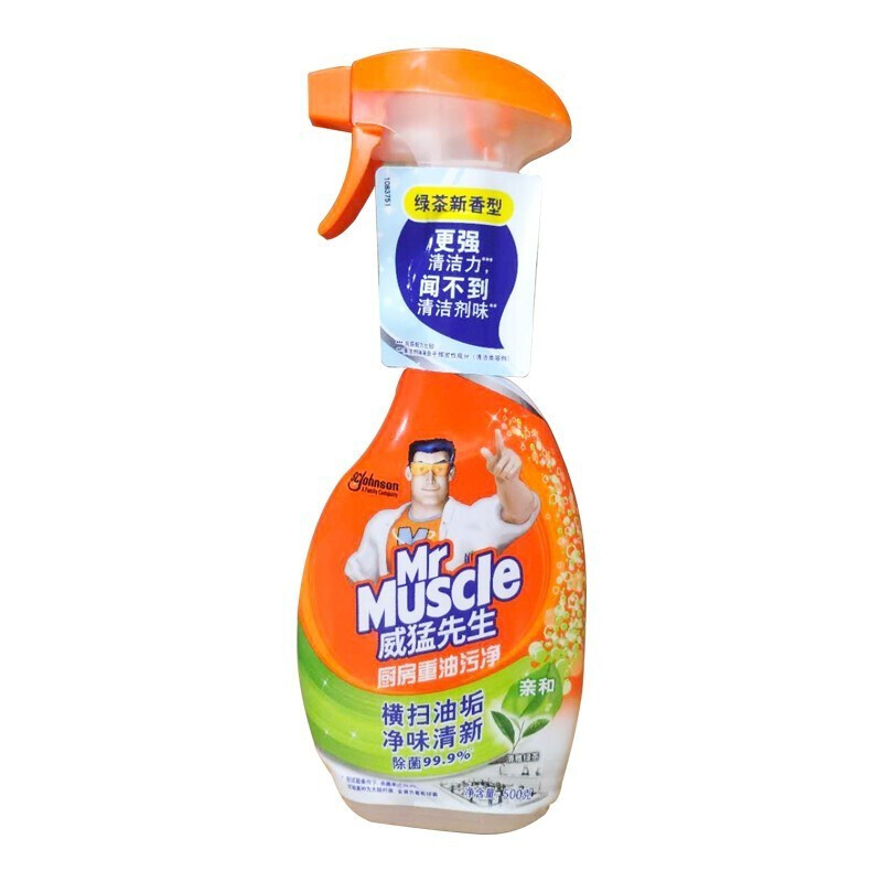 威猛先生(Mr Muscle)厨房重油污净(绿茶)单瓶装500ml