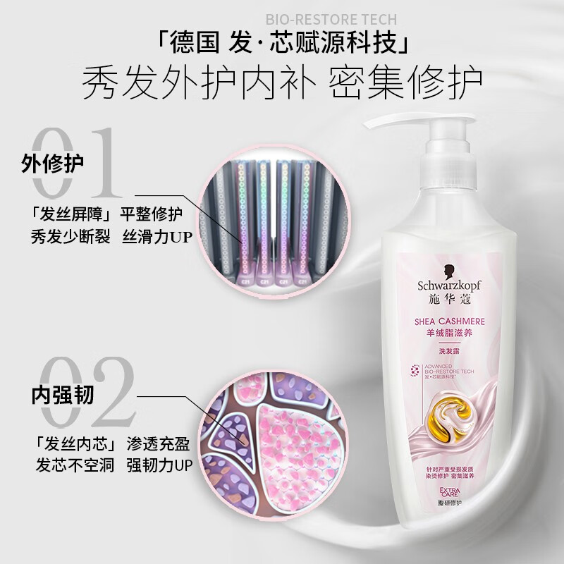 施华蔻(Schwarzkopf)羊绒脂滋养润发乳400ml - 施华蔻(Schwarzkopf)