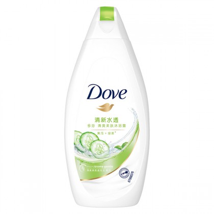 多芬(DOVE)清新水透清爽美肤沐浴露12×400G