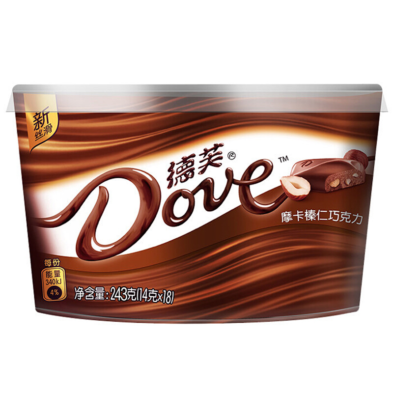 德芙(DOVE)摩卡榛仁巧克力碗装243g - 德芙(DOVE)