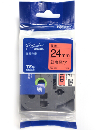 兄弟(brother)色带tze-451(24mm,红底黑字)