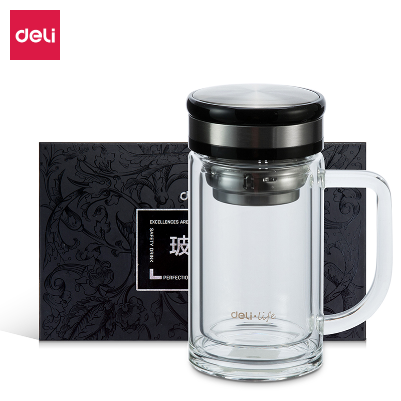 得力(deli)8989(透明)玻璃杯320ml