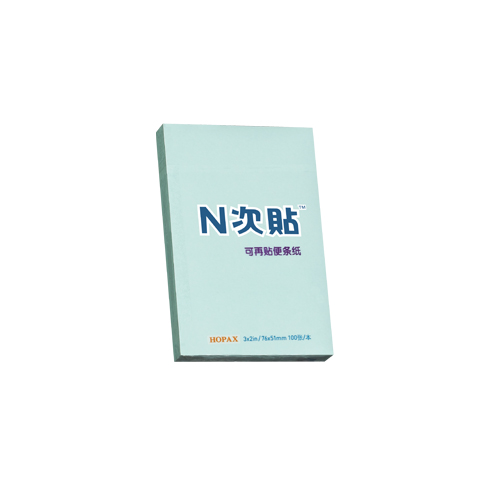 N次贴(STICKN)31003(蓝色)标准型模造便条纸76x51mm,100张/本