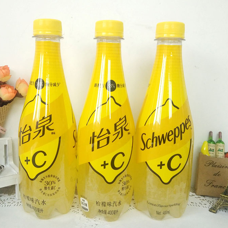 怡泉(Schweppes)+C柠檬味汽水400ml*12瓶/箱