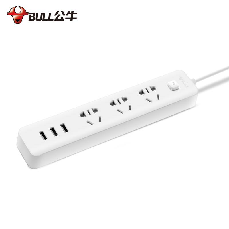 公牛(BULL)GN-B403U USB排插三位总控+3USB 3M - 公牛(BULL)