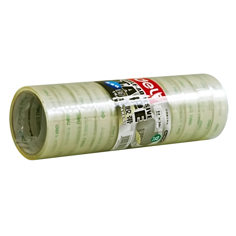 得力(deli)30130封箱胶带24mm*30y*50um(12卷/筒)
