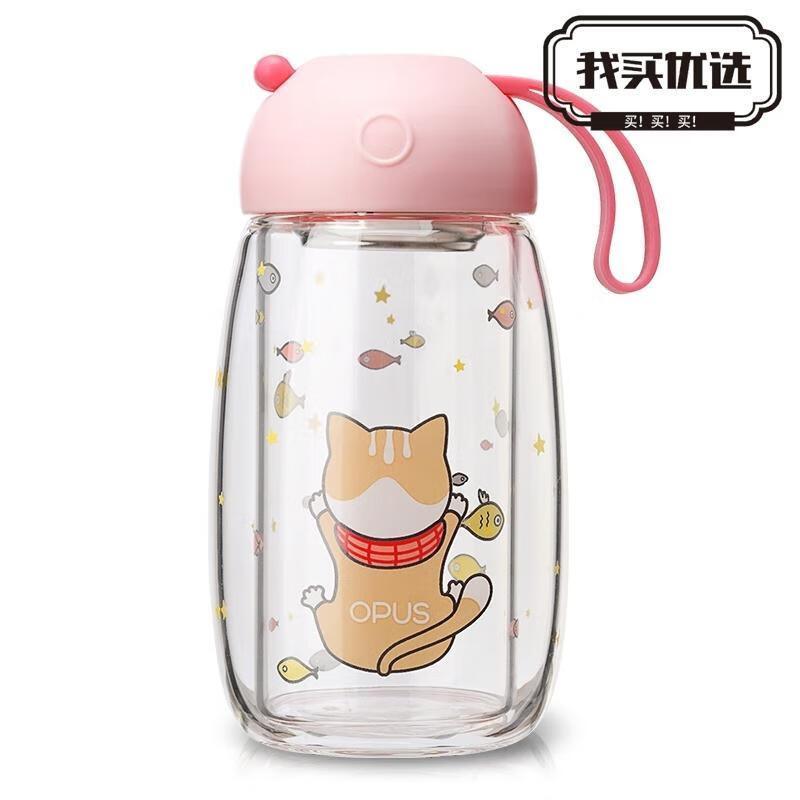 OPUS 双层小Q玻璃杯 230ML 小猫看鱼 - OPUS