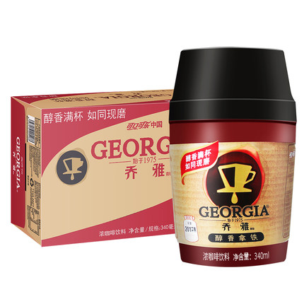 乔雅 瓶装咖啡醇香拿铁340ml*15瓶 - 乔雅