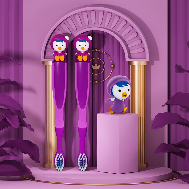 啵乐乐(Pororo)儿童牙刷2P(3岁以上)2支装 - 啵乐乐(Pororo)
