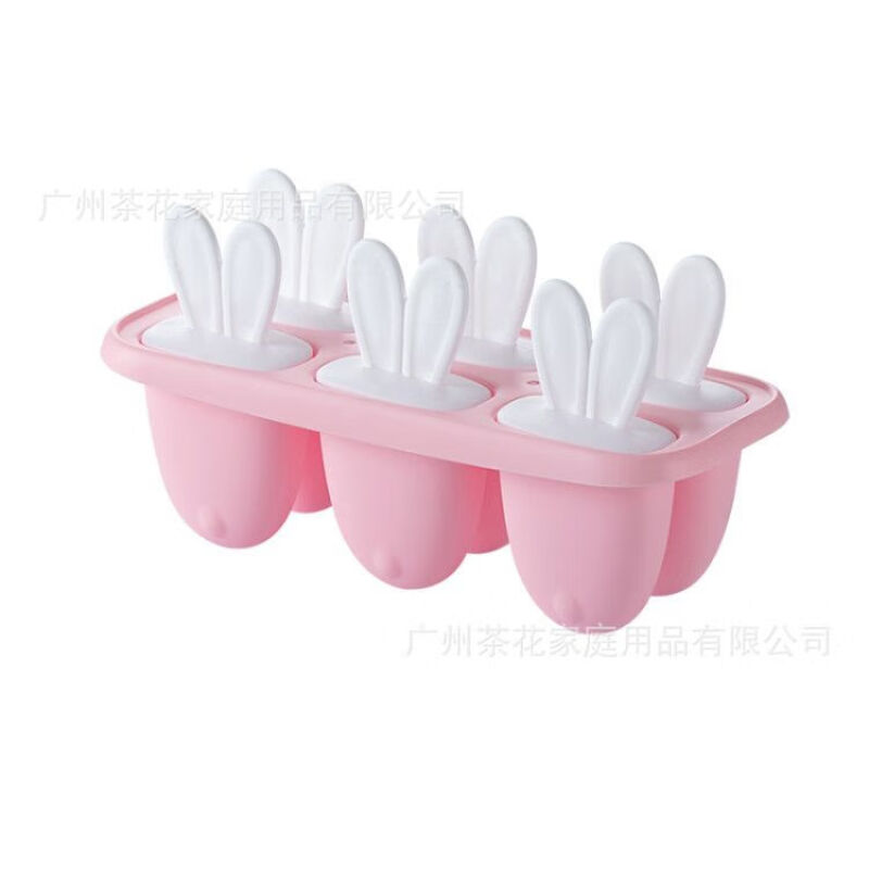 茶花 E08001奇趣兔耳冰棒模(浅蓝色 浅粉色)颜色随机发 - 茶花