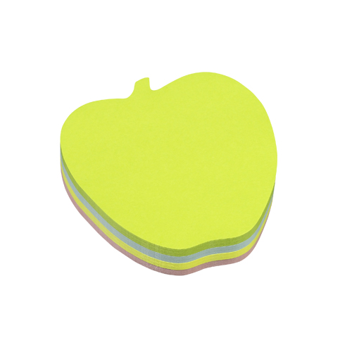 N次贴(STICKN)33004(荧光混色)轧型便条砖(苹果)模造便条纸70x70mm,160张/本