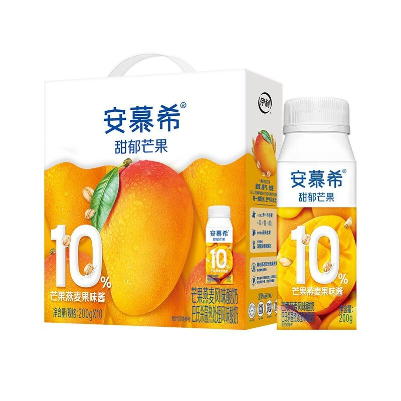 伊利安慕希风味酸奶芒果燕麦200ml*10 - 伊利