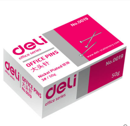 得力(deli)0019大头针(50克/盒)