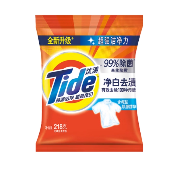 汰渍(Tide)净白去渍洗衣粉218g