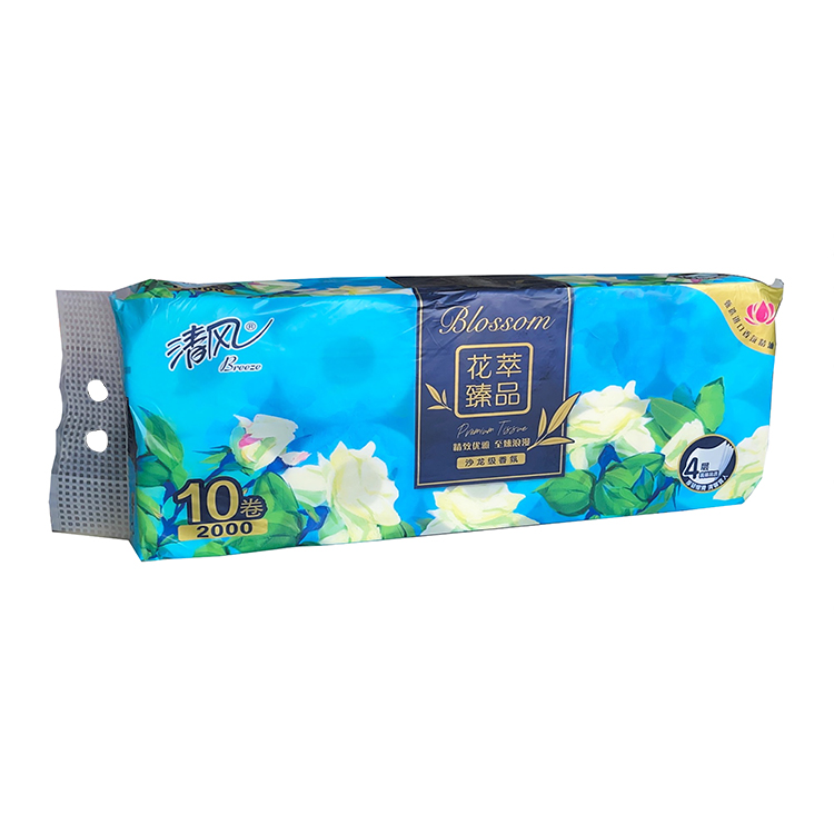 民用-清风 B20AGHC花萃臻品4层卷筒卫生纸200克/卷*10*6 - 清风
