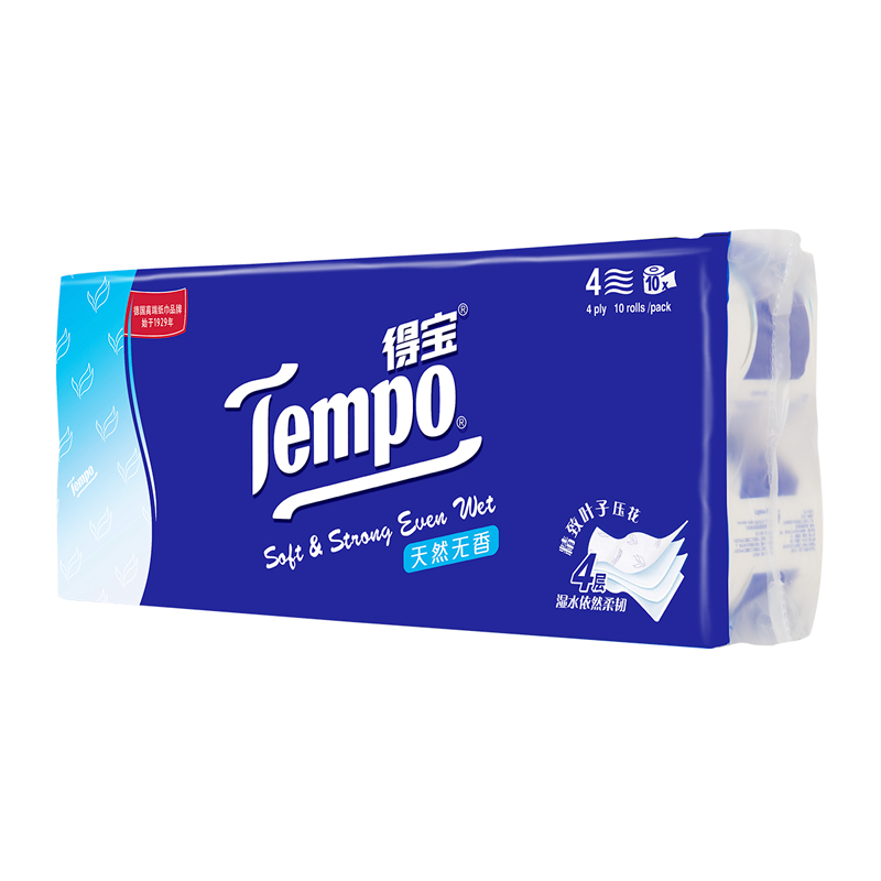 商用-得宝(Tempo)T4680四层卷筒卫生纸-160克