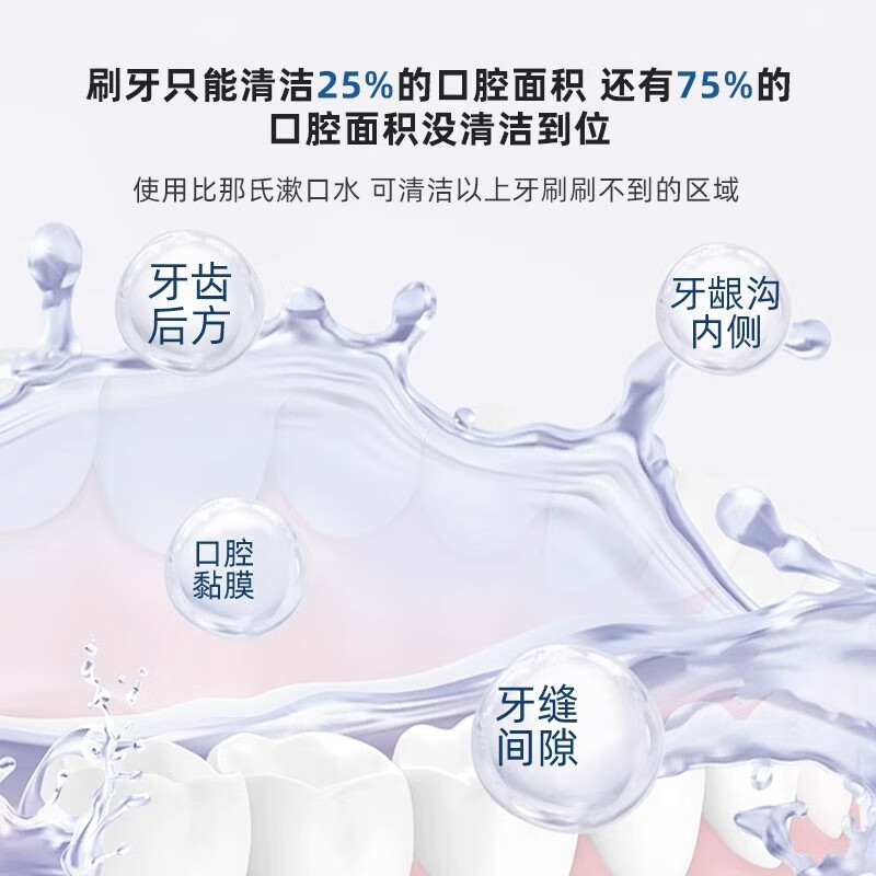 比那氏(Propolinse)进口蜂胶复合漱口水清新口清除污垢牙菌美白漱口水 600m 白色