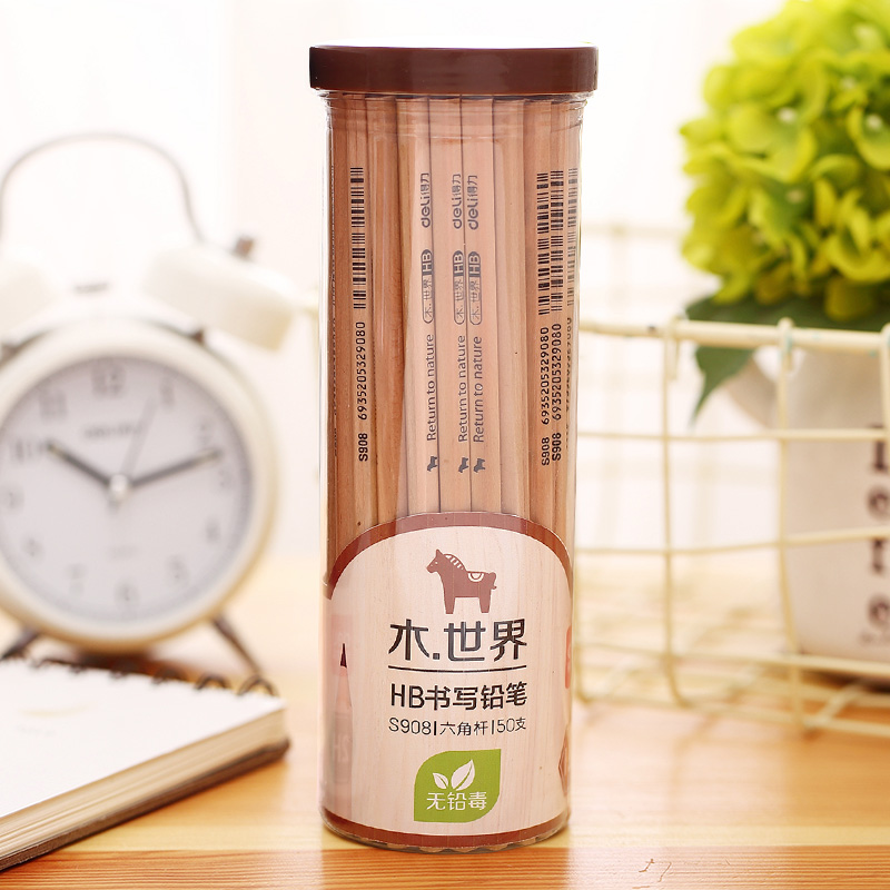 得力(deli)S908(原木色)(HB)思达铅笔原木色 - 得力(deli)