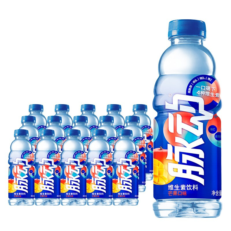 脉动(Mizone)维生素功能性饮料(芒果口味)600ml *15瓶/箱 - 脉动(Mizone)