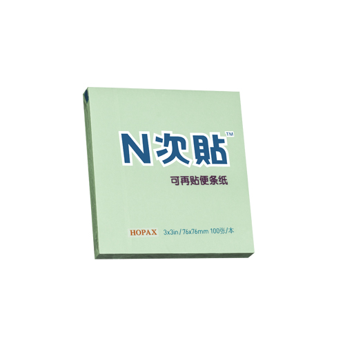 N次贴(STICKN)31008(绿色)标准型模造便条纸76x76mm,100张/本