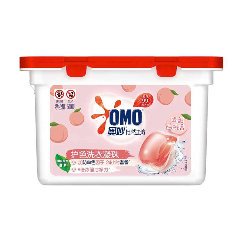 奥妙(OMO)护色洗衣凝珠(白桃)(18×400g) - 联合利华-奥妙(OMO)