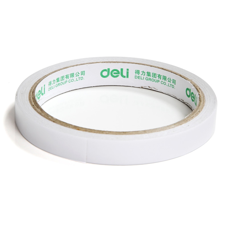 得力(deli)30401(白)棉纸双面胶带12mm*10y