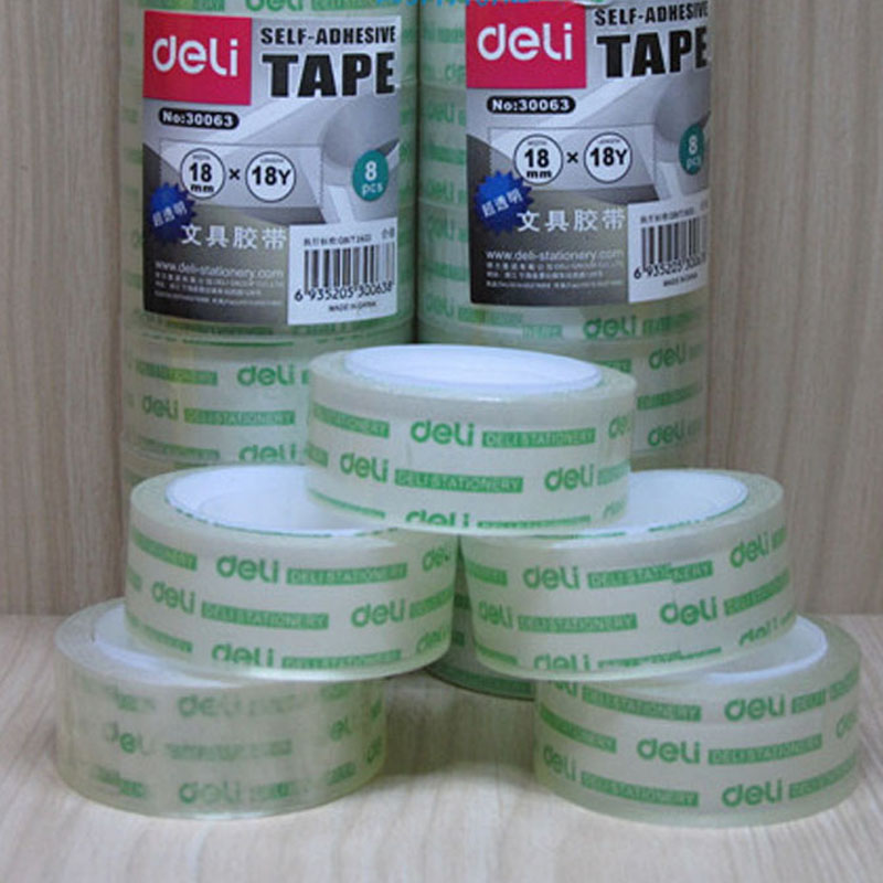 得力(deli)30063文具胶带18mm*18y*38um