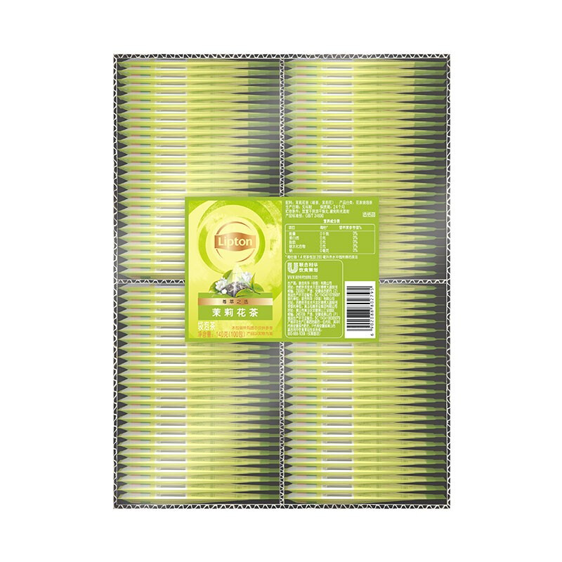 立顿(Lipton)尊萃之选三角茶包茉莉花茶餐饮装 140g*100包