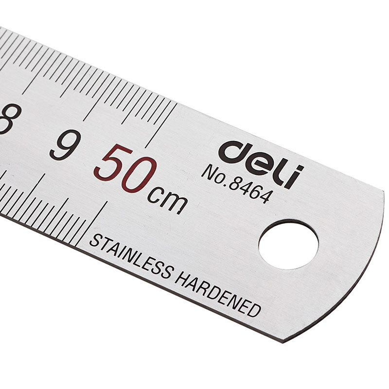 得力(deli)8464(银色)钢直尺