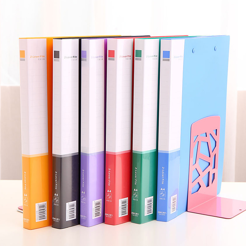 得力(deli)5302(蓝)双强力夹文件夹