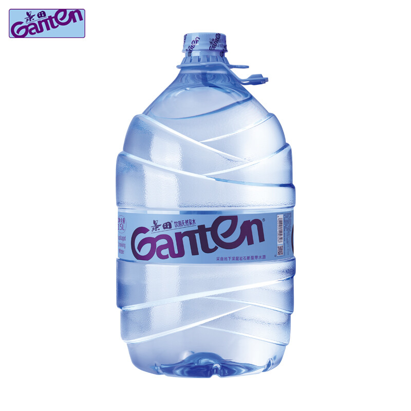 景田 饮用桶装水天然泉水 一次性大桶水15L