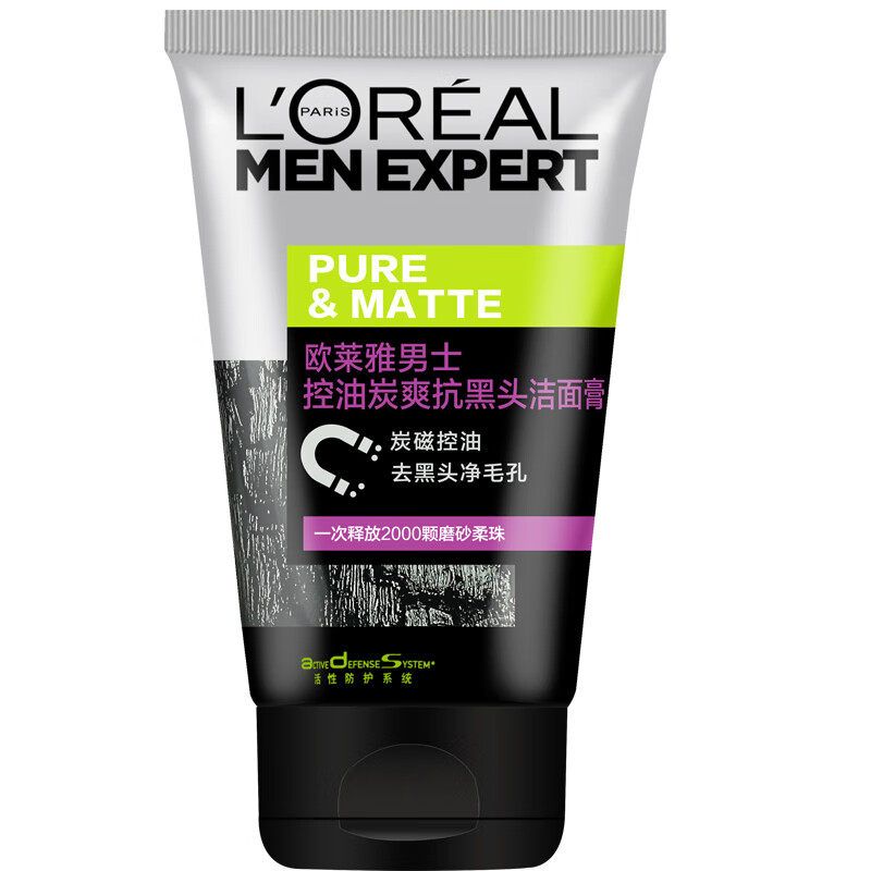 '欧莱雅(LOREAL) 男士水能润泽双效洁面膏100ml' - 