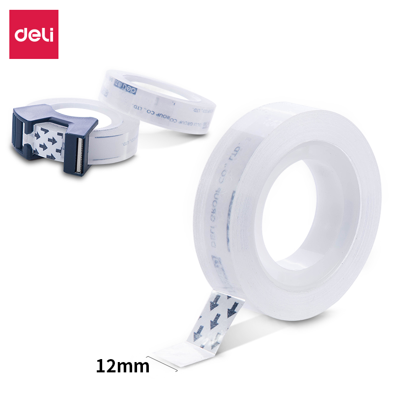 得力(deli)30122高透文具胶带套装12mm*25Y*38um