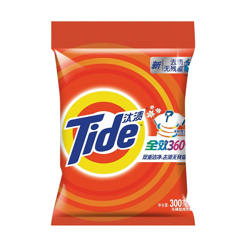 汰渍(Tide)全效炫白洗衣粉300G