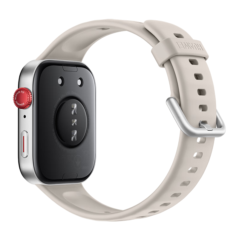 华为手表WATCH FIT 3月光白 氟橡胶表带